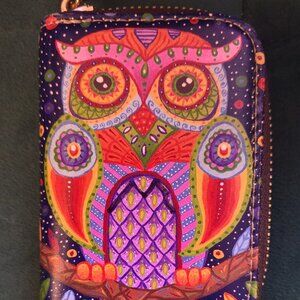 SZ SMALL OWL DESGIN ZIPPER 10 CARD SLOT WALLET
